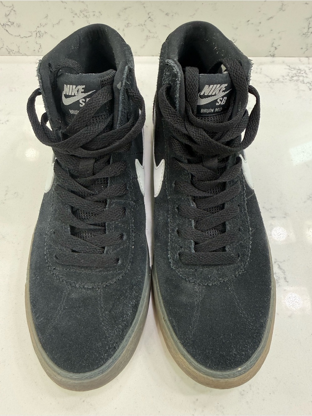 Nike Black and White High-Top Athletic Sneakers